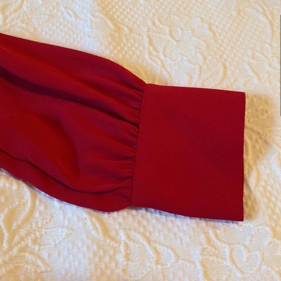 BCBGMaxAzria Red Wrap Tie Front Sundress - Picture 6 of 13